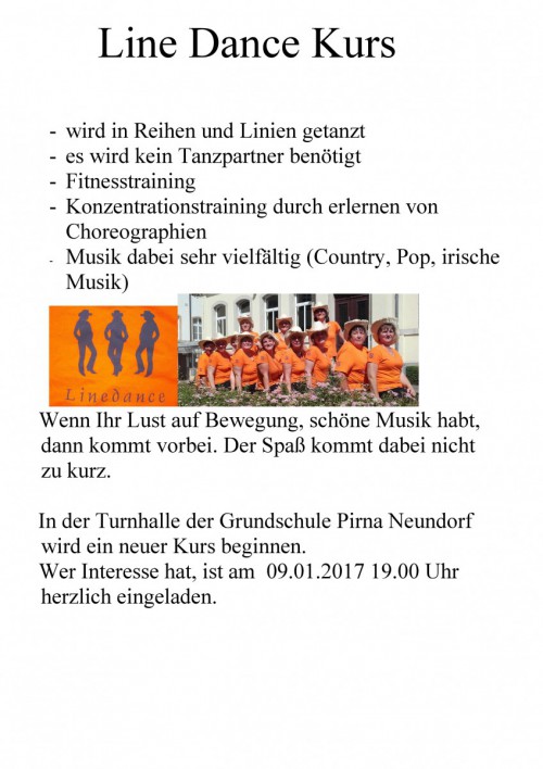 Abteilung Linedance - neuer Kurs