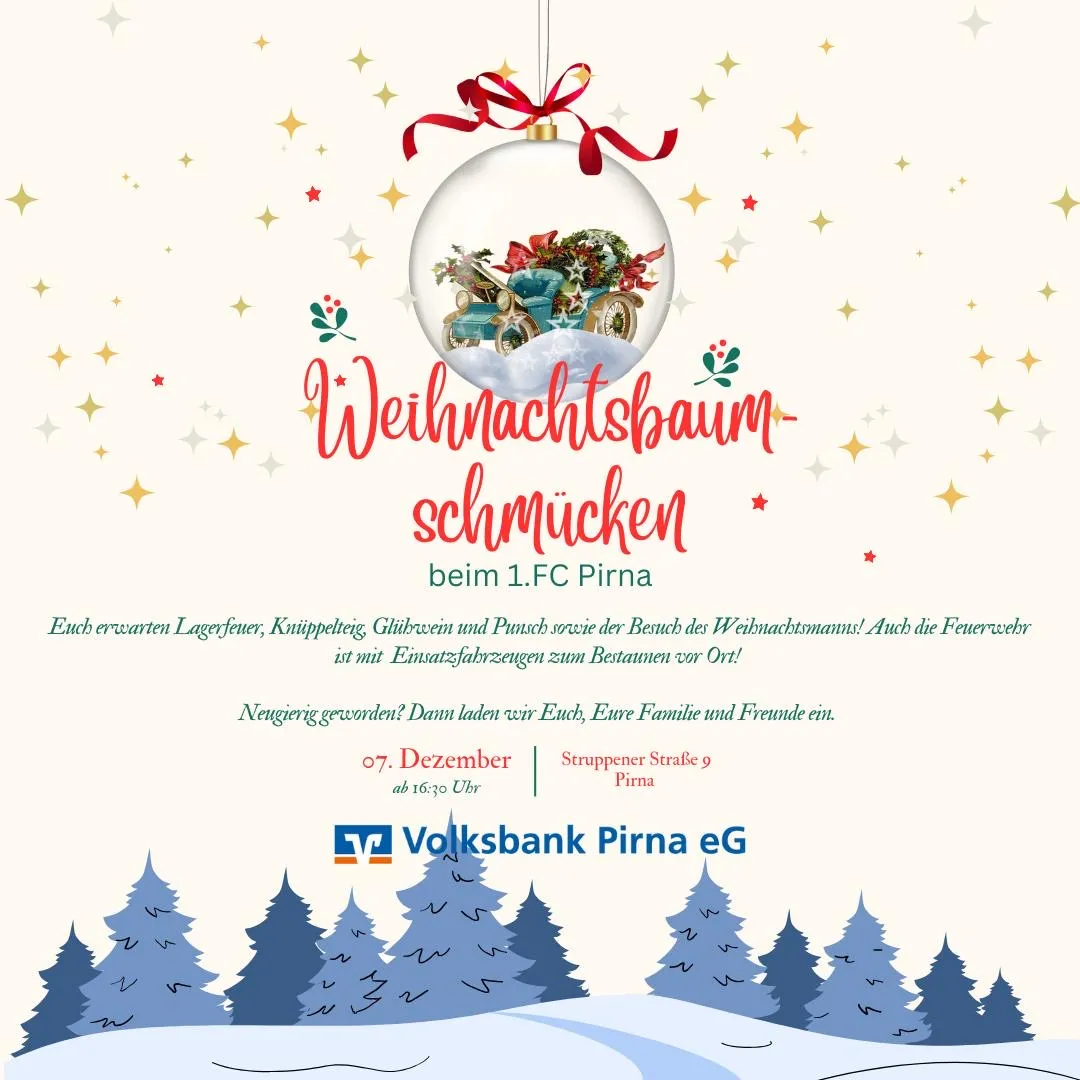 🎄2. Weihnachtsbaumschmücken bei unserem 1. FC Pirna 🎄